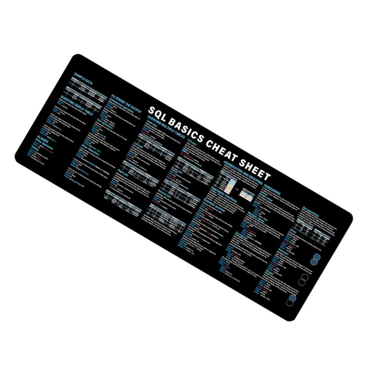 IYBBW-SQL Programing Mouse Pad Large Cheat Sheet Shortcut Keyboard Mousepad for Database Engineer Non-Slip Desk Mat