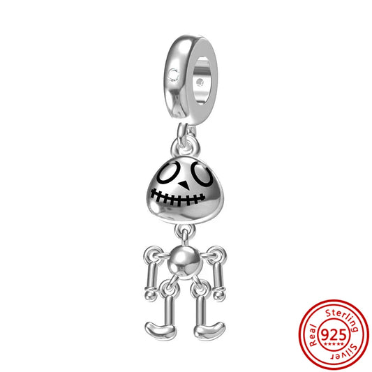 Fit Original Pendant Charm Bracelet Fine Jewelry 925 Sterling Silver Sweet Lovely Happy Boy Girl Love Pink Heart Robot DIY Beads