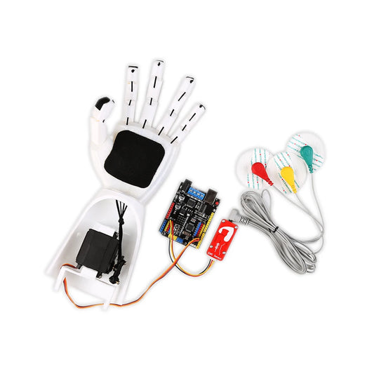 EMG Sensor Robotic Arm Electrical Muscle Signal Sensor Robotic Arm, ARDUINO Project Open Source Laboratory Project